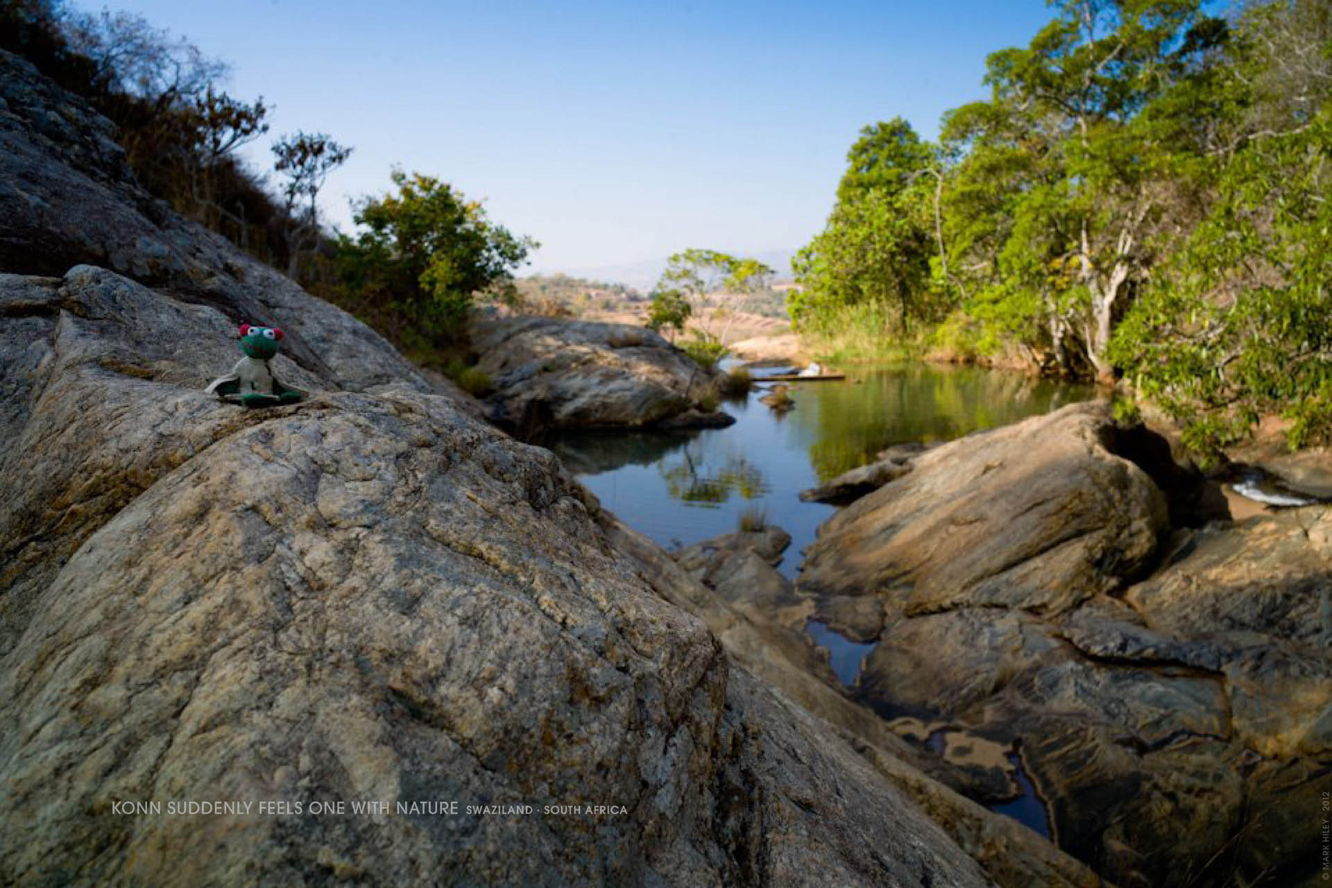 Mark Hiley's KONN THE FROG suddenly feels one with nature, Swaziland, South Africa